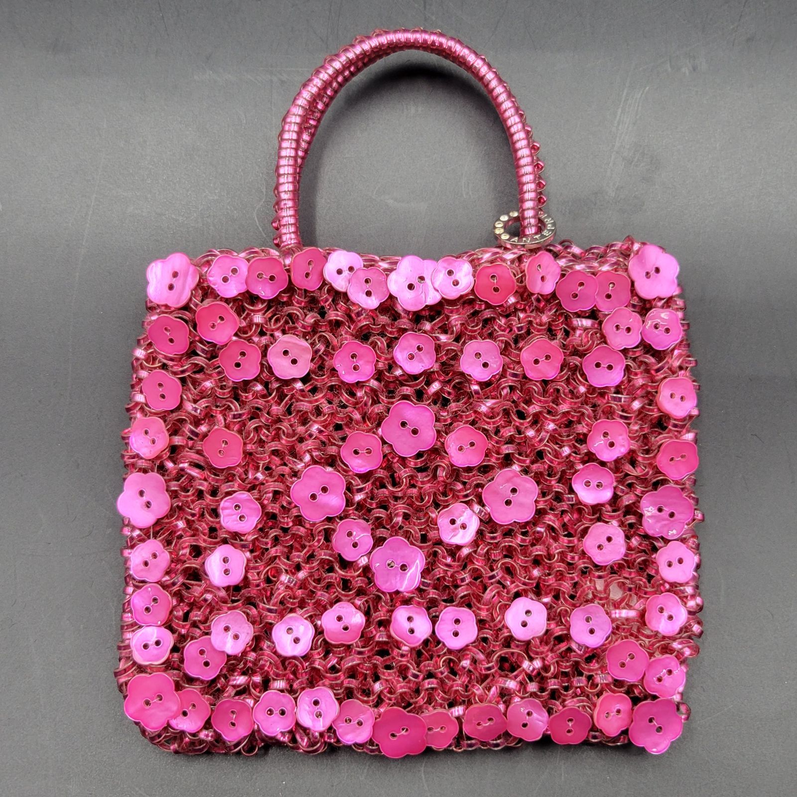 1 アンテプリマ ANTEPRIMA ミニ ワイヤーバッグ ビーズバッグ ピンク  