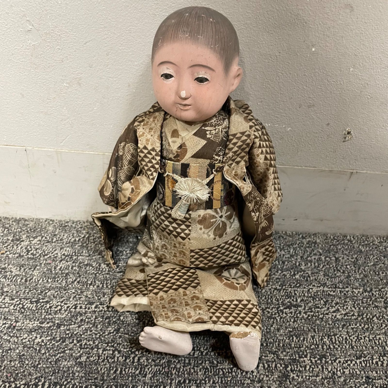 ♭ 市松人形 男の子 日本人形 レトロ アンティーク - メルカリ