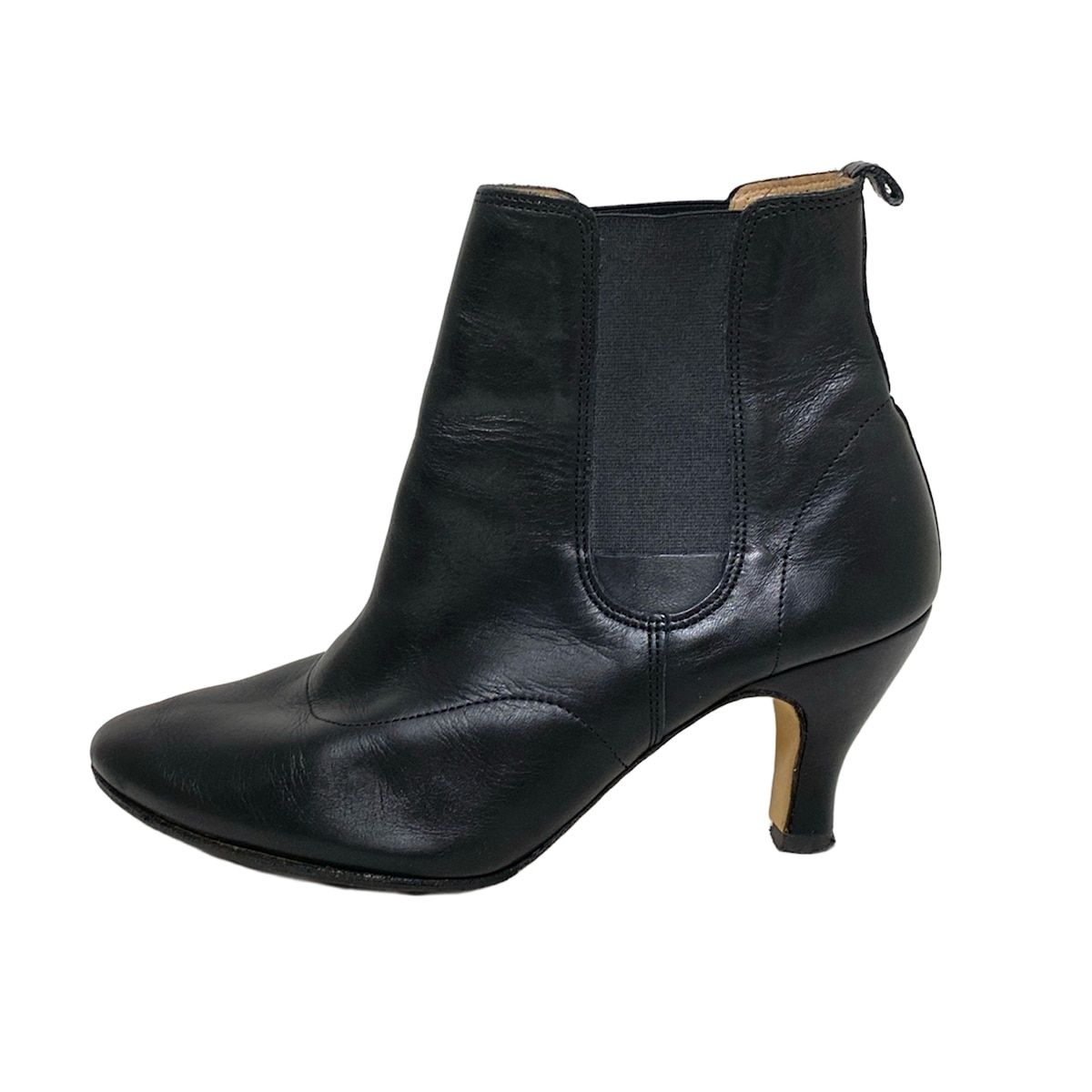 repetto レペット ショートブーツ 40 レディース - 黒 サイドゴア|アウトソール張替済 レザー
