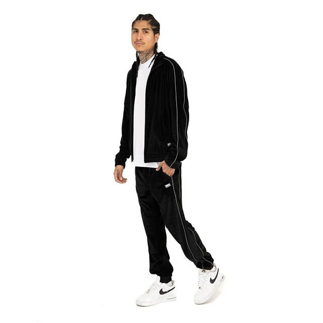 PRO CLUB VELOUR TRACK JACKET プロクラブ ベロア ジャージ トラックジャケット メンズ 男性 ブラック 黒 BLAK USモデル WWW_OLIVIERBERNSTEIN_COM