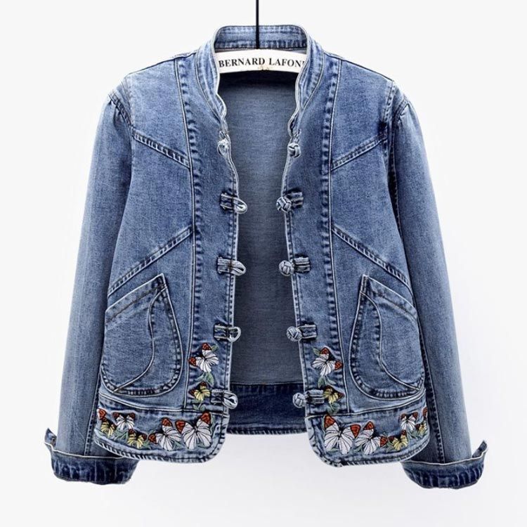 送料無料 デニムジャケット 刺繍 春新作 レディースアウター 送料無料 デニムジャケット 刺繍 春新作 レディースアウター