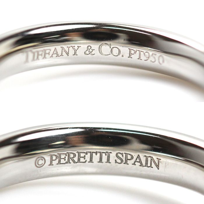 068【ティファニー】Pt950 バンドリング　約５号　幅約2mm 068【ティファニー】Pt950 バンドリング 約5号 幅約2mm