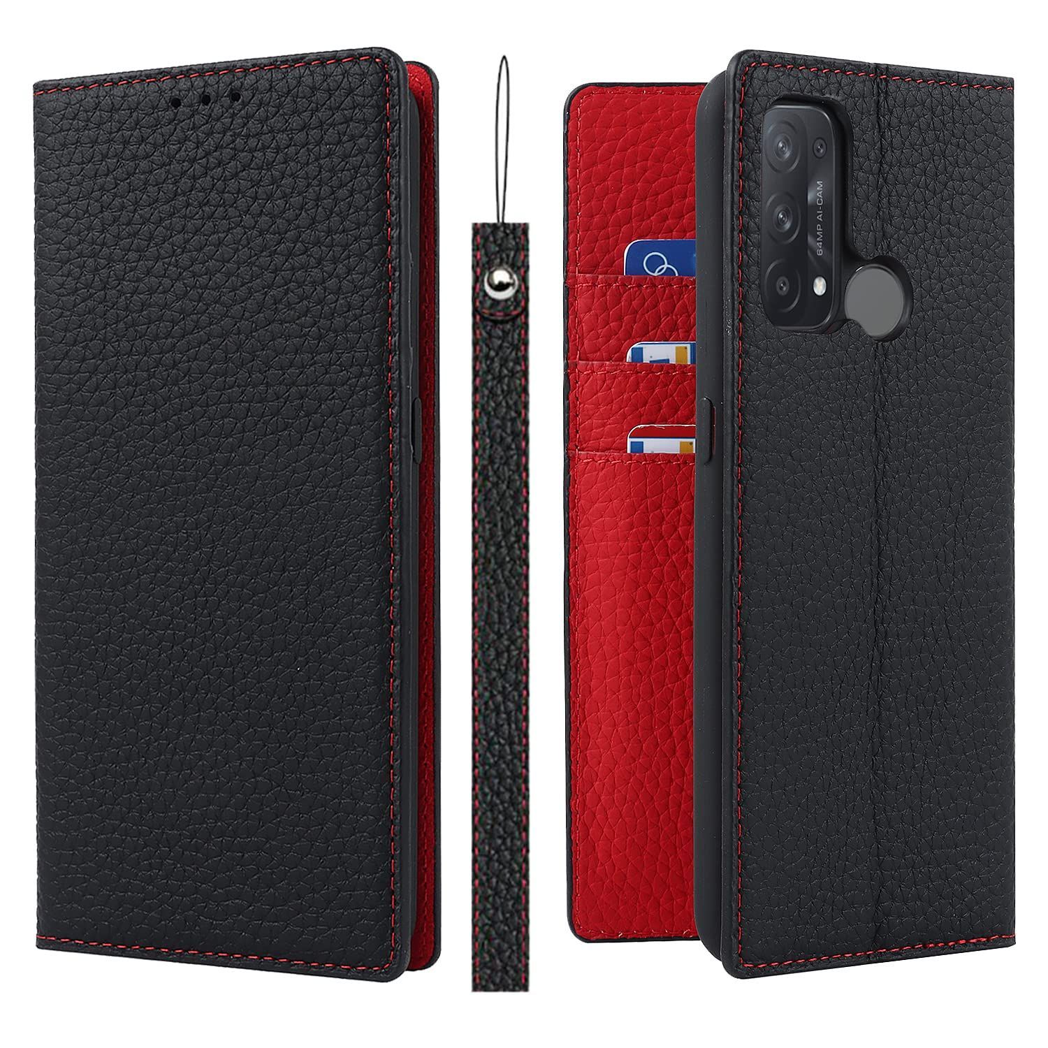 Oppo Reno5 A ケース手帳型 オッポ リノ 5A 日本版 ケース Pelanty 牛革製品 本革レザー OPPO Reno5A 財布型カバー カード収納 スタンド機能 内蔵マグネット 手作り柔らかい Reno5a スマホケース ストラ