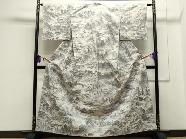 平和屋着物○本場大島紬 白大島 名匠たかし 日本百撰 熱田紫礦画 日本  