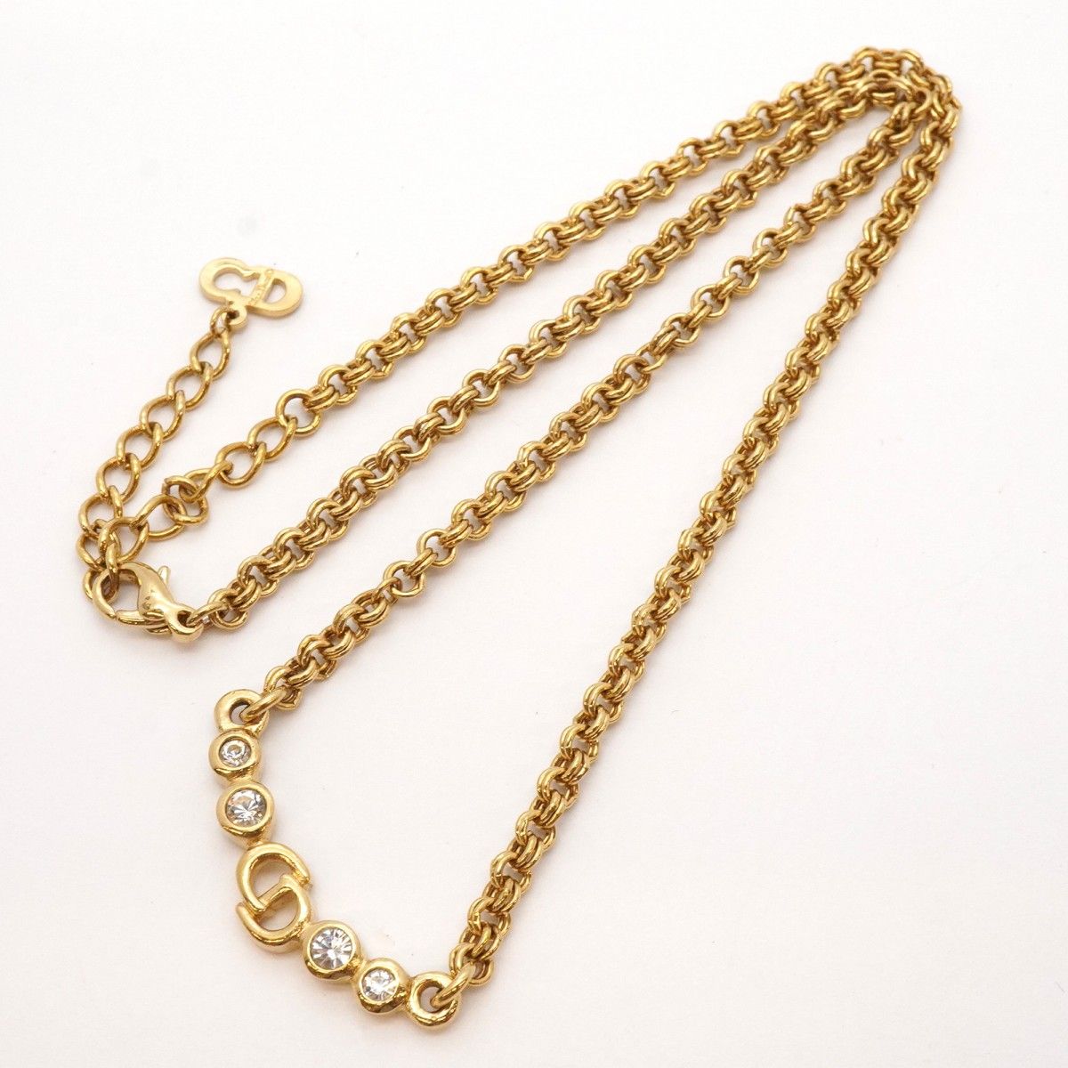 【極美品】　ディオール　チェーン　ネックレス　ゴールド　アクセサリー　428 Dior Danseuse Etoile Chocker チェーン ネックレス ゴールド
