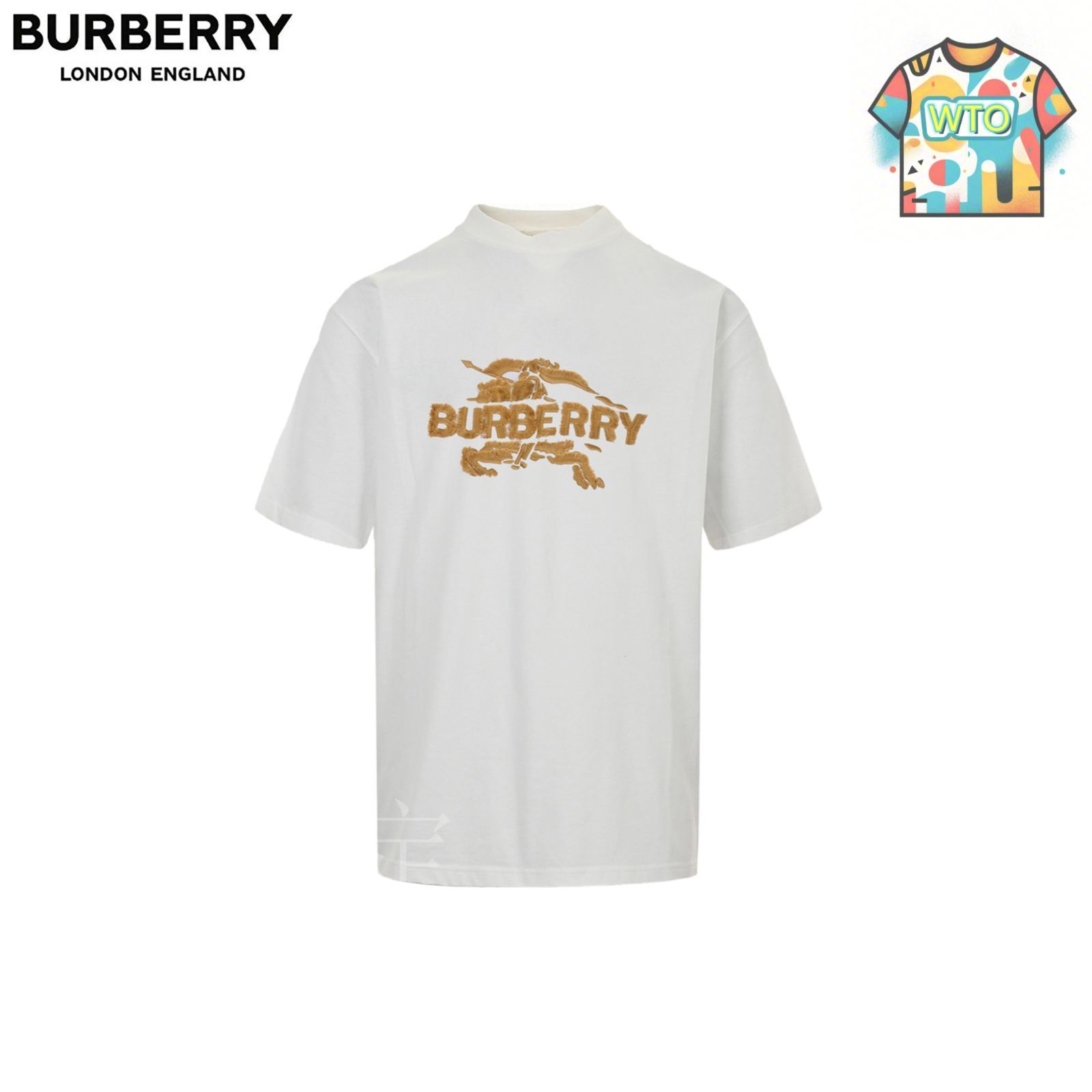 今日特価】Burberry 2025SS 刺繍ラインドレープ半袖 T-3 - メルカリ