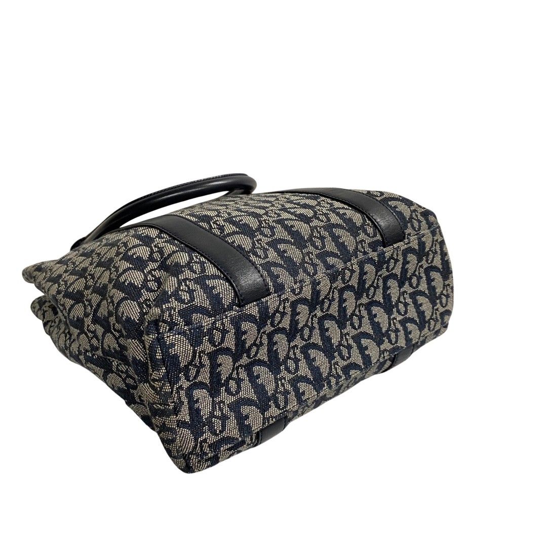 Christian Dior ネイビー トートバック トロッター柄 ヴィンテージ 極