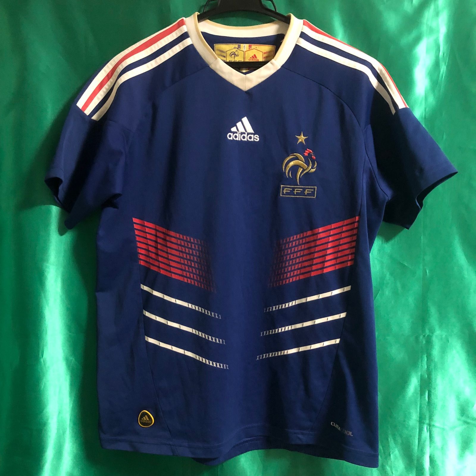 adidas 2009 フランス代表 サッカーシャツ 青 adidas 2009 フランス代表 サッカーシャツ 青