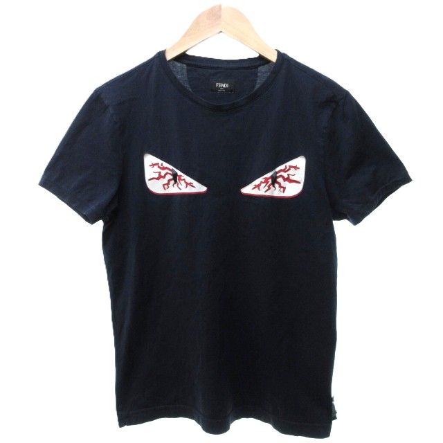 フェンディー　FENDI モンスター　Tシャツ　ネイビー XS フェンディ FENDI モンスター タイヤードアイ Tシャツ