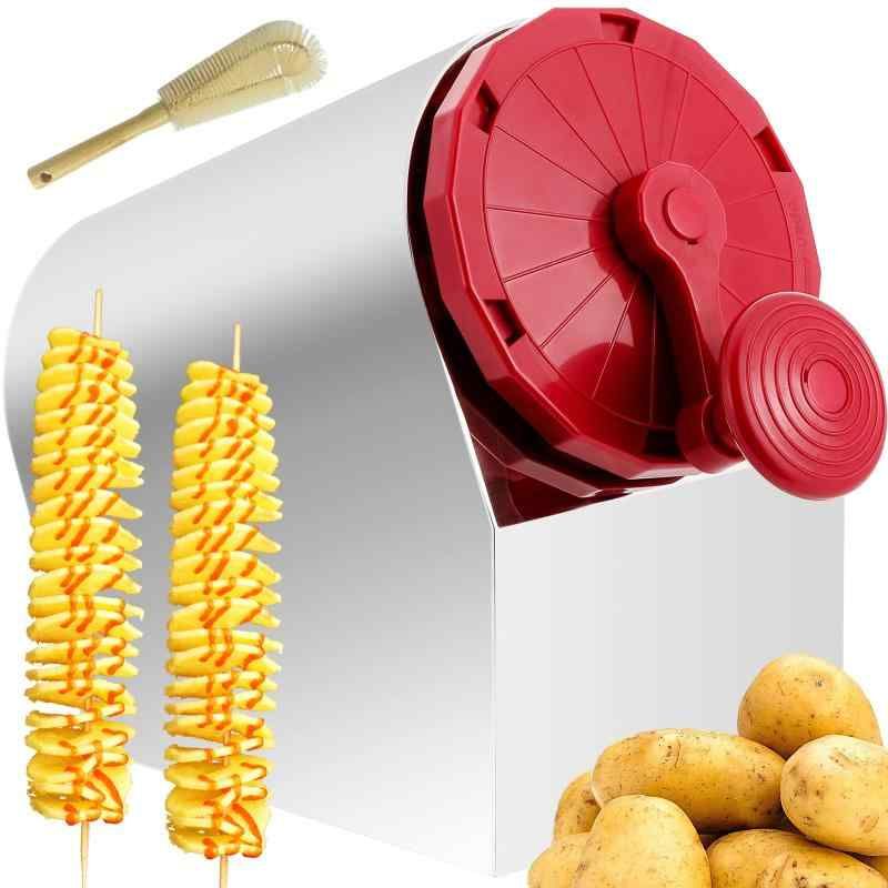 Spolehli トルネードポテトカッター ハリケーン ポテトスライサー 清掃ブラシ付き 1台3役 省力化 効率的 耐摩耗性 操作簡単 ステンレス鋼 レストラン|家庭用|業務用 日本語説明書付き