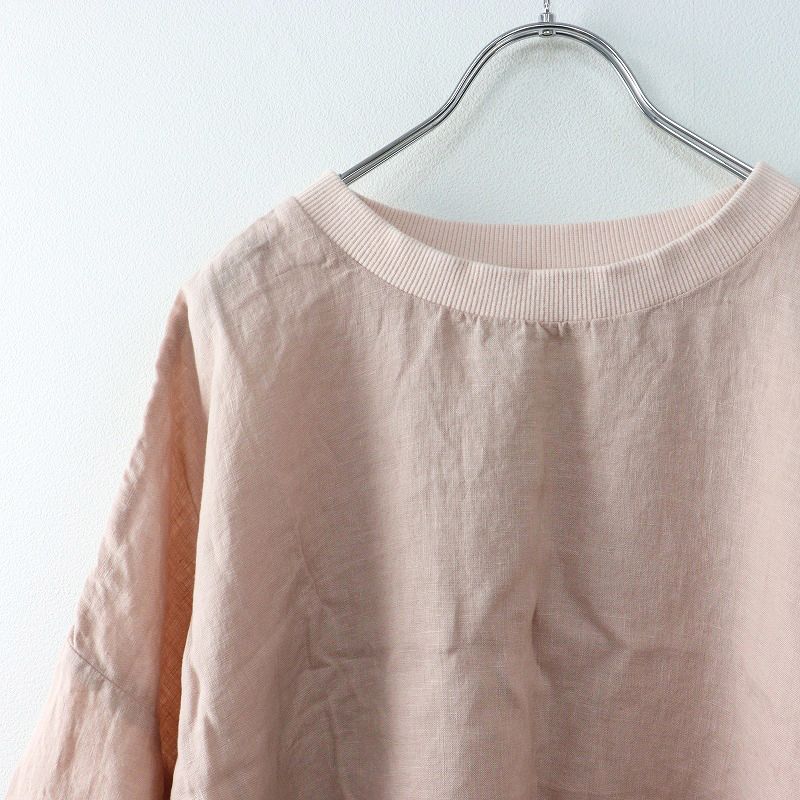 HARVESTY ハーベスティ リネン半袖プルオーバー Tシャツ ピンク