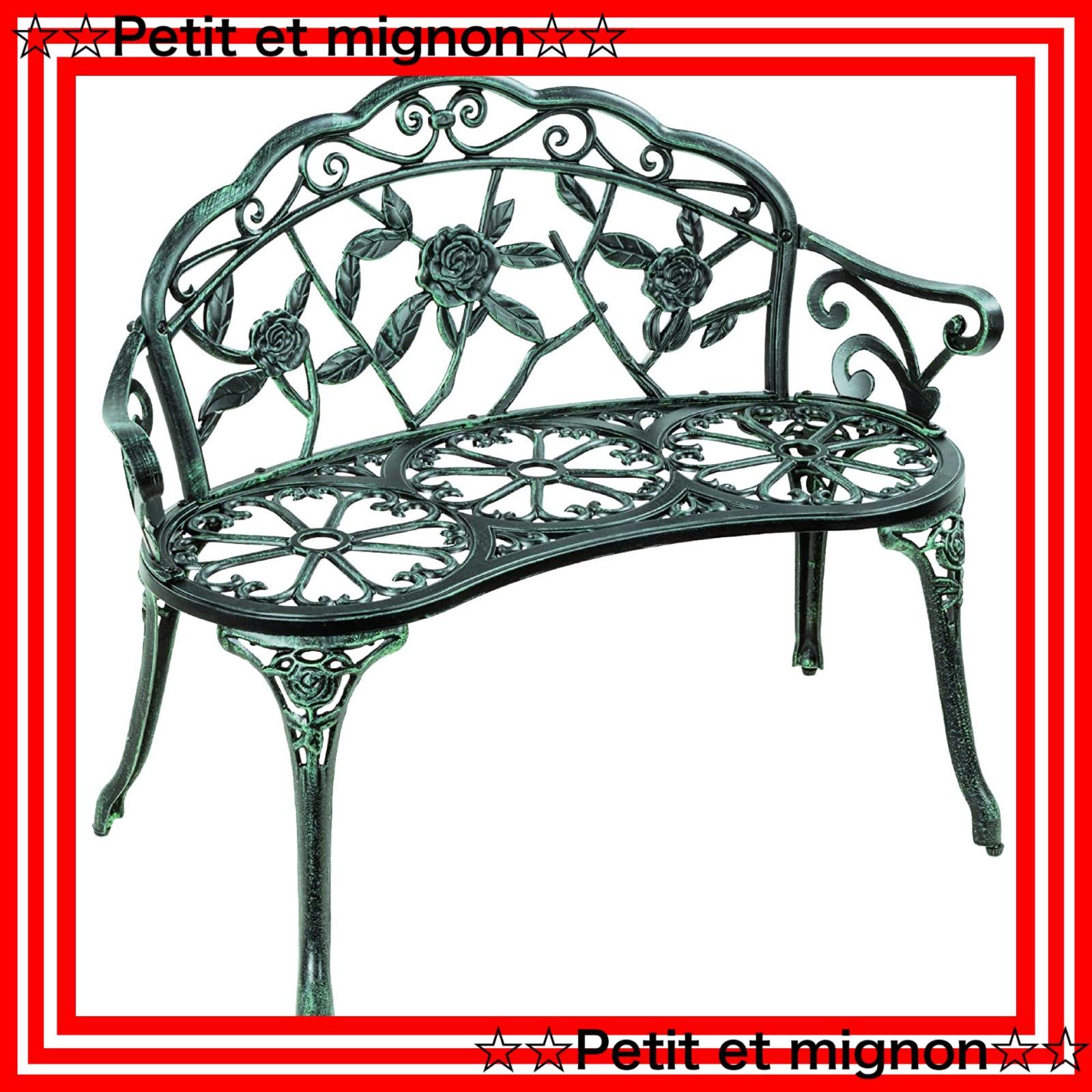 リビングアウト(Living Out) ローズアルミガーデンテーブル＆チェア 3点セット ホワイト テーブル 幅60×奥行60×高さ70cm リビングアウト(Living Out) ローズアルミガーデンベンチ ホワイト