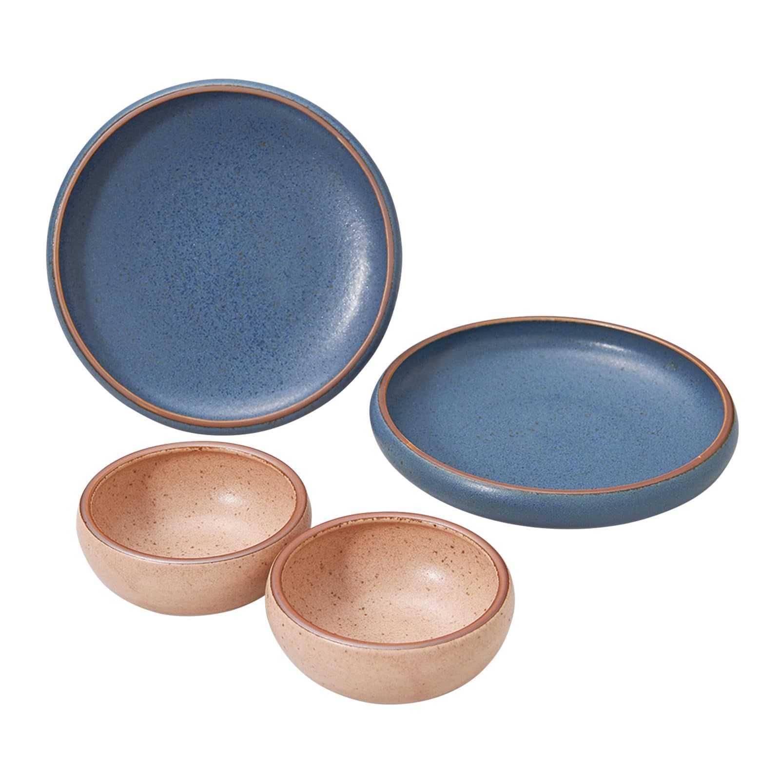 【人気商品】10cmボウル 17cmプレート 食洗機対応 ペアセット 電子レンジ対応 2人用 食器 らくすくUD ボウル 日本製 皿 6816-01 すくいやすい