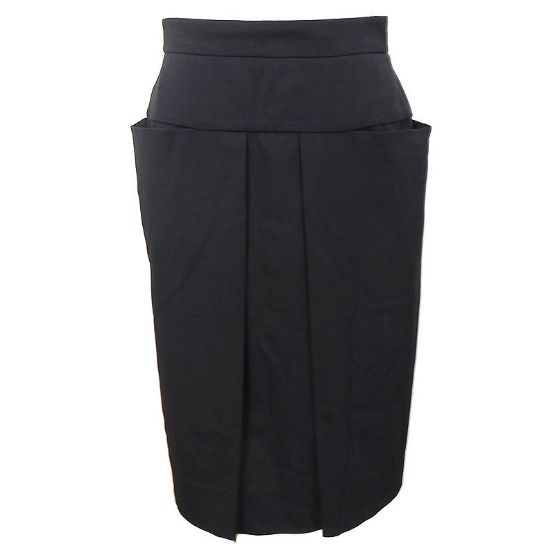 エルメスHERMESスカート サイズ38 エルメス HERMES ウールスカート 黒 ブラック フォーマル サイズ38