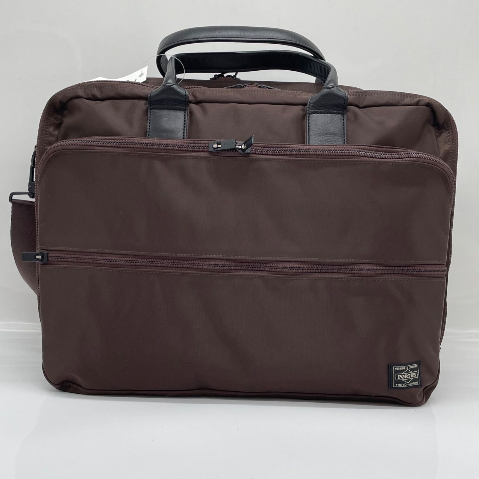 BN6326●PORTER TIME ポーター タイム 2WAY ブリーフケース 655-06167 ブラウン ビジネスバッグ ショルダー PC収納可