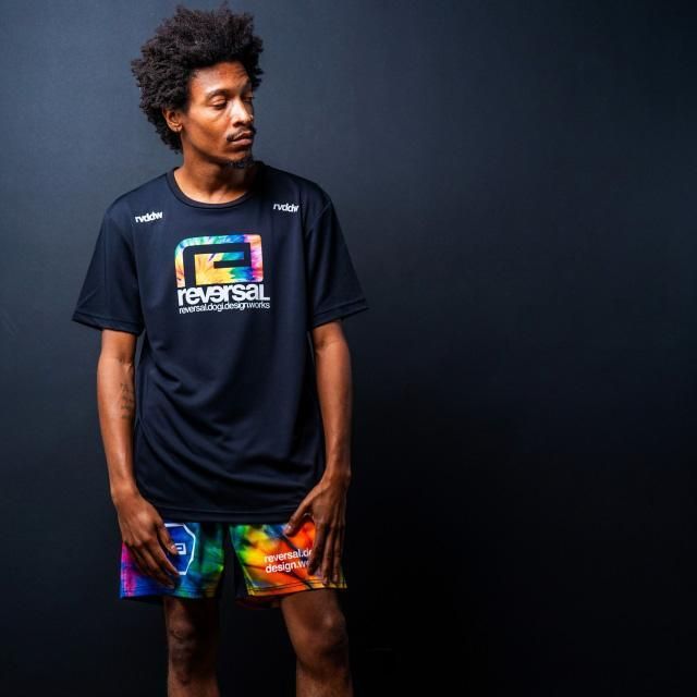 reversal リバーサル Tシャツ 半袖 ドライメッシュ 吸汗速乾 抗菌 防臭 Polygiene TIE DYE BIG MARK DRY TEE スポーツ 格闘技 メンズ トップス rv25ss057_mix