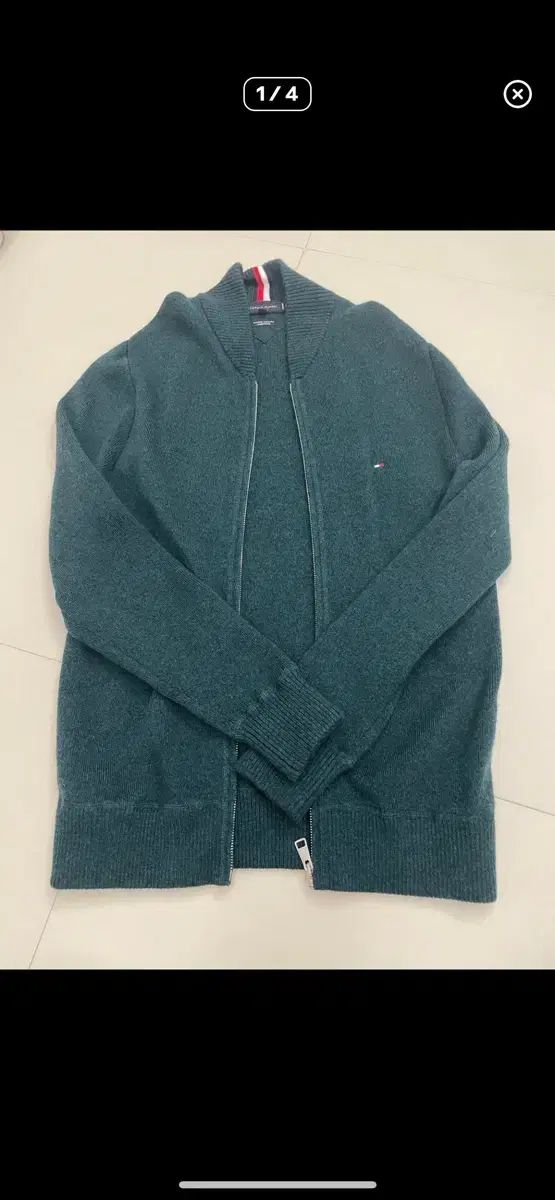 Tommy Hilfiger トミーヒルフィガー ジップアップ ニット セーター L 投げ