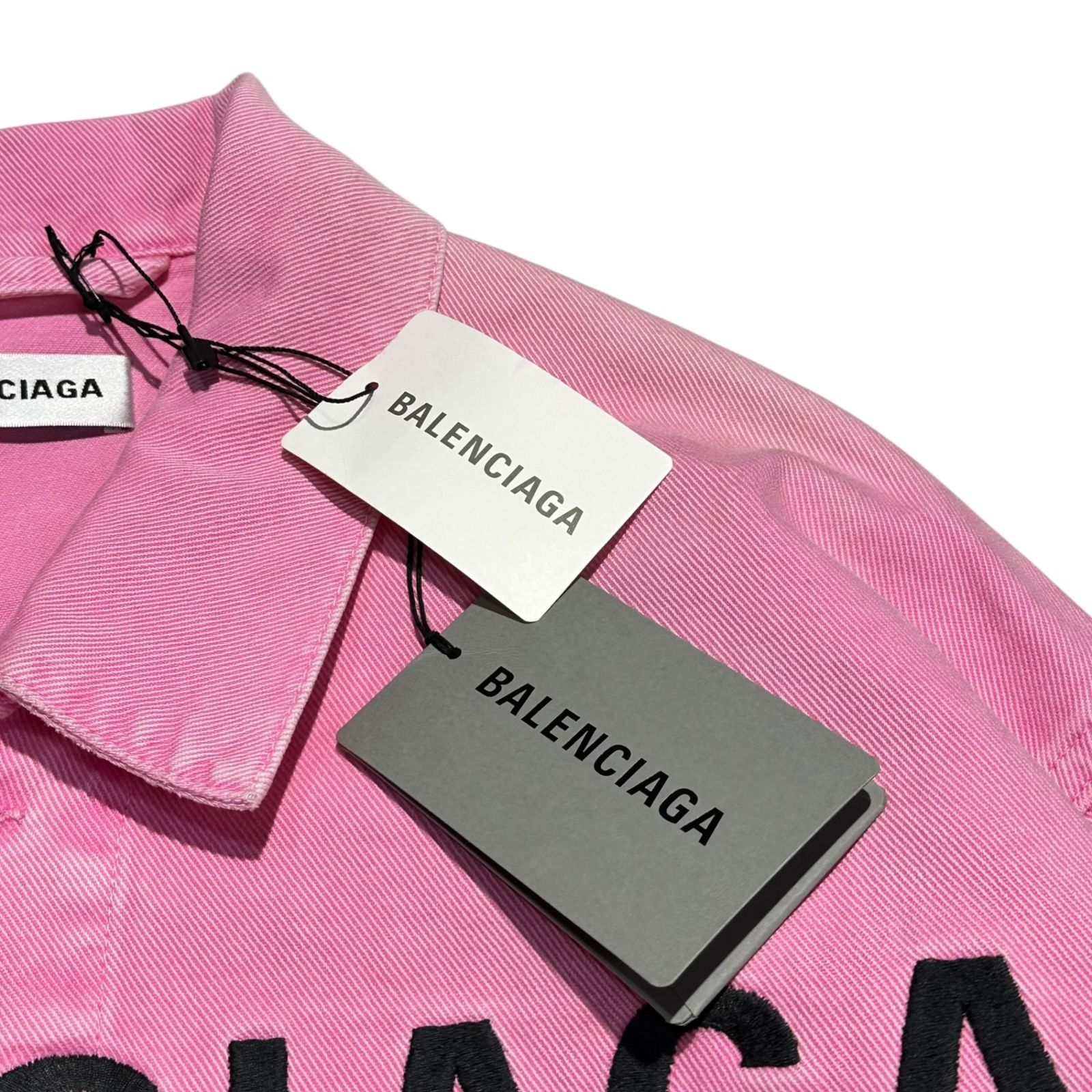 BALENCIAGA(バレンシアガ) 21SS Front Logo Dyed Pink Denim Jacket