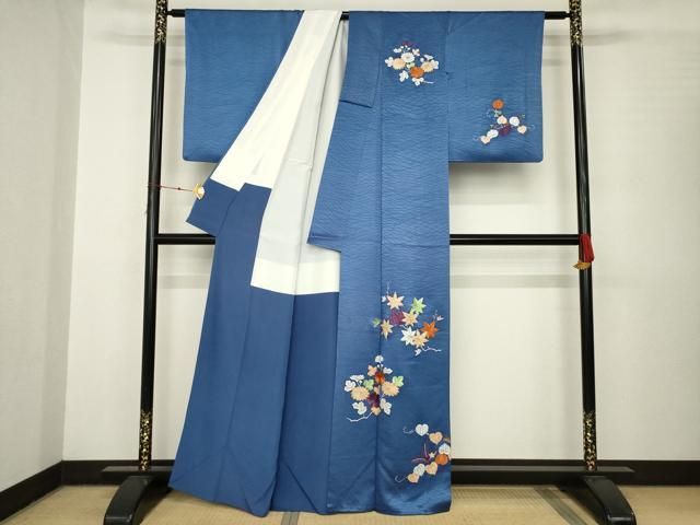 平和屋着物●訪問着　駒刺繍　草花文　金糸　正絹　逸品　AABC1950ck 平和屋着物○訪問着 駒刺繍 草花文 金糸 正絹 逸品 AABC1950ck - メルカリ