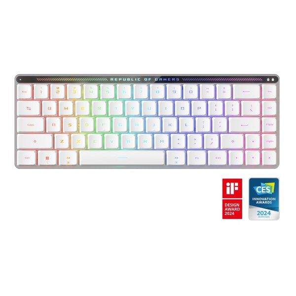 【新品】ASUS  エイスース ゲーミングキーボード  薄型/ワイヤレス/白 ROG Falchion RX Low Profile (2589300)