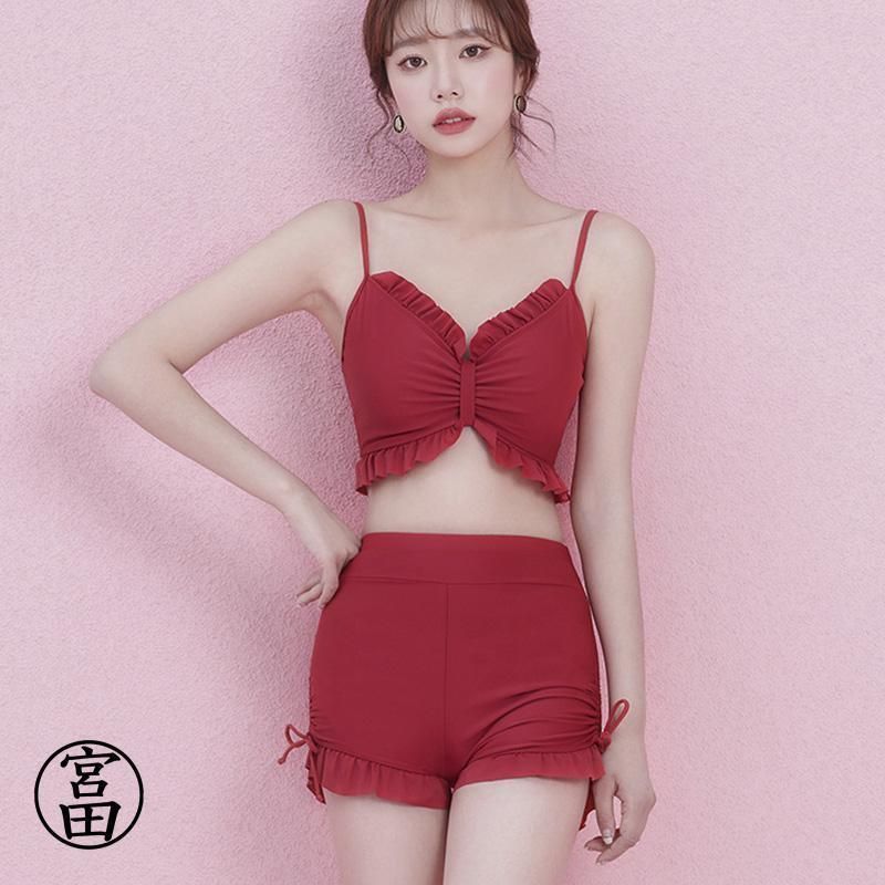 ファッション体型カバー 水着 3点セット レディース 水着 中学生 高校生 10代 20代 スポーティー 体型カバー 学生 少女 ぴったり 夏 ママ JJ5Z230 NEXPOTALLINN_EU