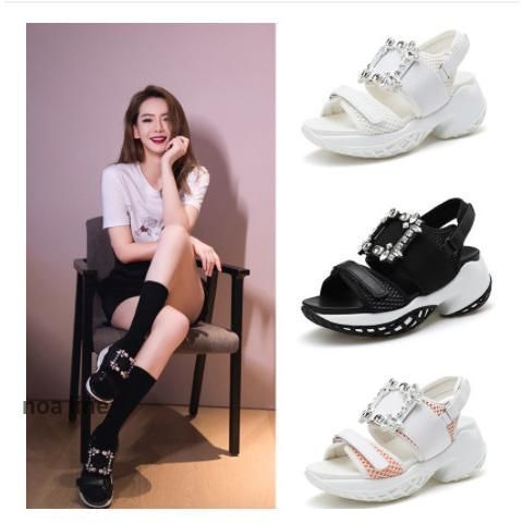 ビジューバックルスポーツサンダル08212