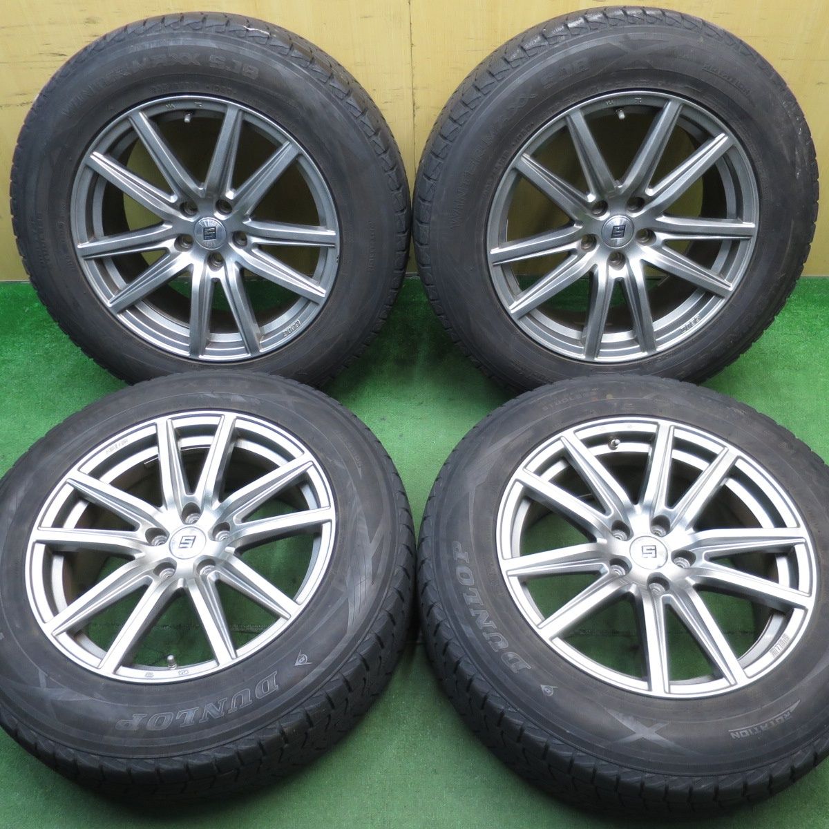 バリ溝 キレイ 9.5分 スタッドレス 235|65R18 ダンロップ ウインターマックス SJ8 SEIN ザイン 18インチ PCD114.3|5H 5052501NJス