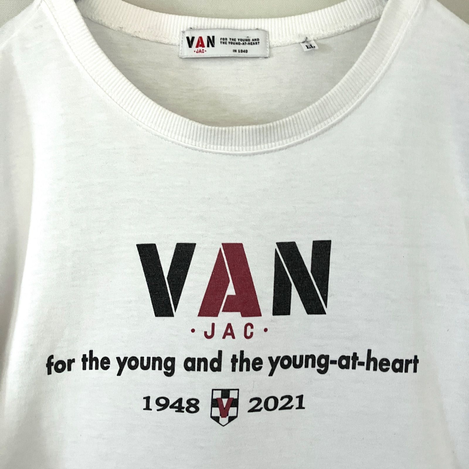 VAN JAC☆ヴァンヂャケット☆ロゴプリントTシャツ☆PH-61345/白