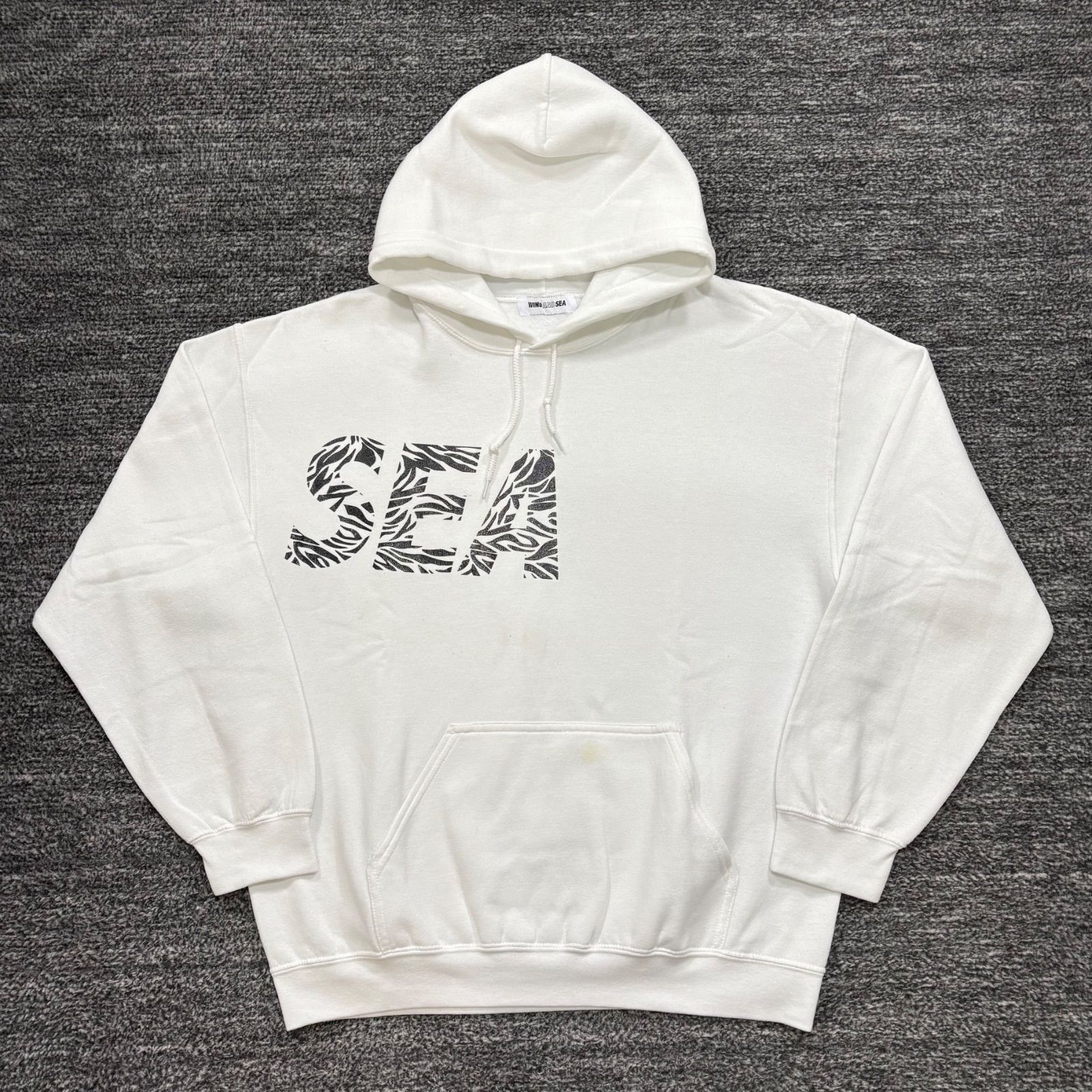 FLAGSTUFF WIND AND SEA グレー パーカー L WIND AND SEA グレー フード付きパーカー ジップパーカー XL