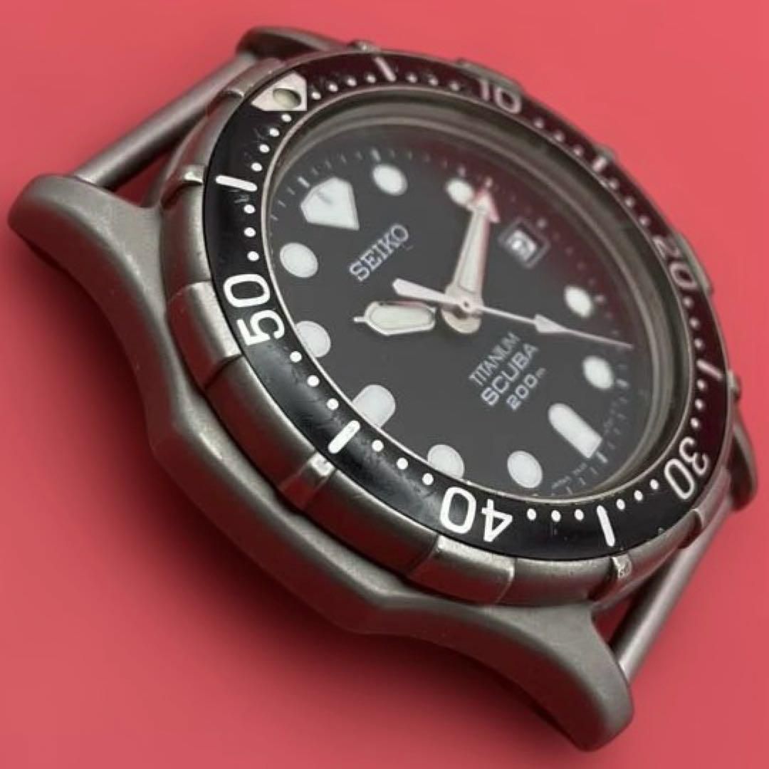 SEIKO チタン製ダイバーズウォッチ 7N35-6110 フェイスのみ