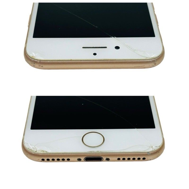 【液晶割れあり】Apple iPhone 8 64GB ゴールド iPhone8 Apple iPhone 8 Plus ゴールド 画面ひび割れ ゴールド 画面に