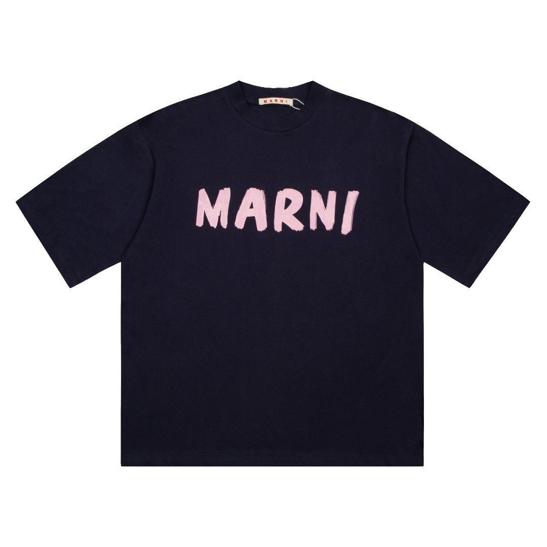 MARNI マルニ Tシャツ レディース クルーネック オーバーサイズ かわいい お洒落 半袖 カットソー ロゴT01#