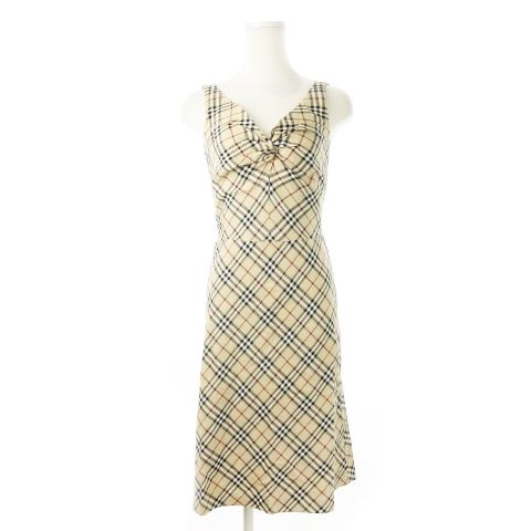 バーバリーブルーレーベル BURBERRY BLUE LABEL ワンピース ひざ丈 V