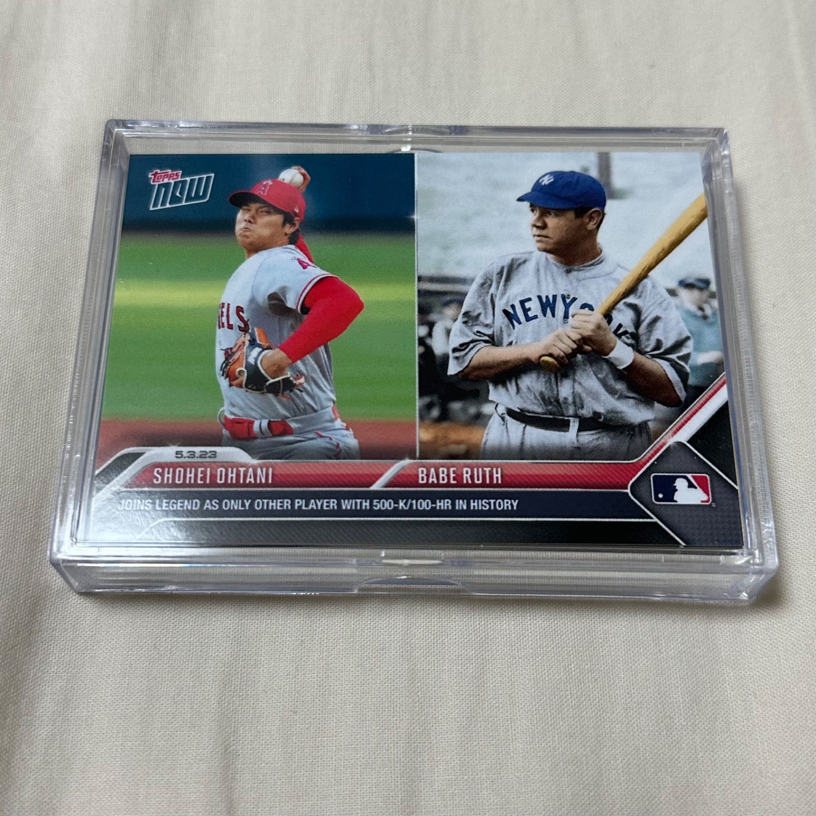 大谷翔平 Topps now 233 ベーブルース 500奪三振&100本塁打 - メルカリ