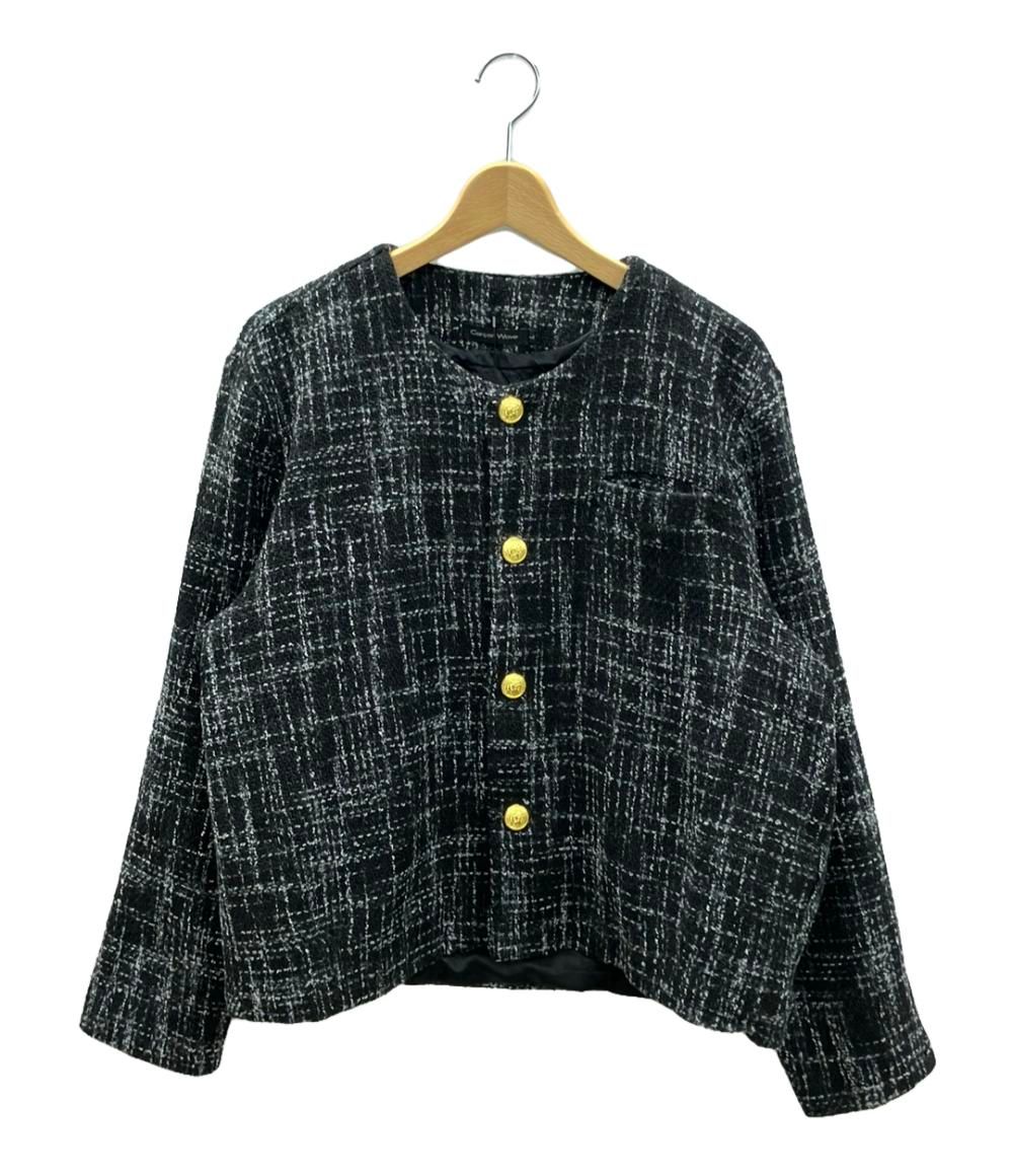 ギャルソンウェーブ ツイードジャケット ノーカラージャケット メンズ SIZE L (L) garsonwave