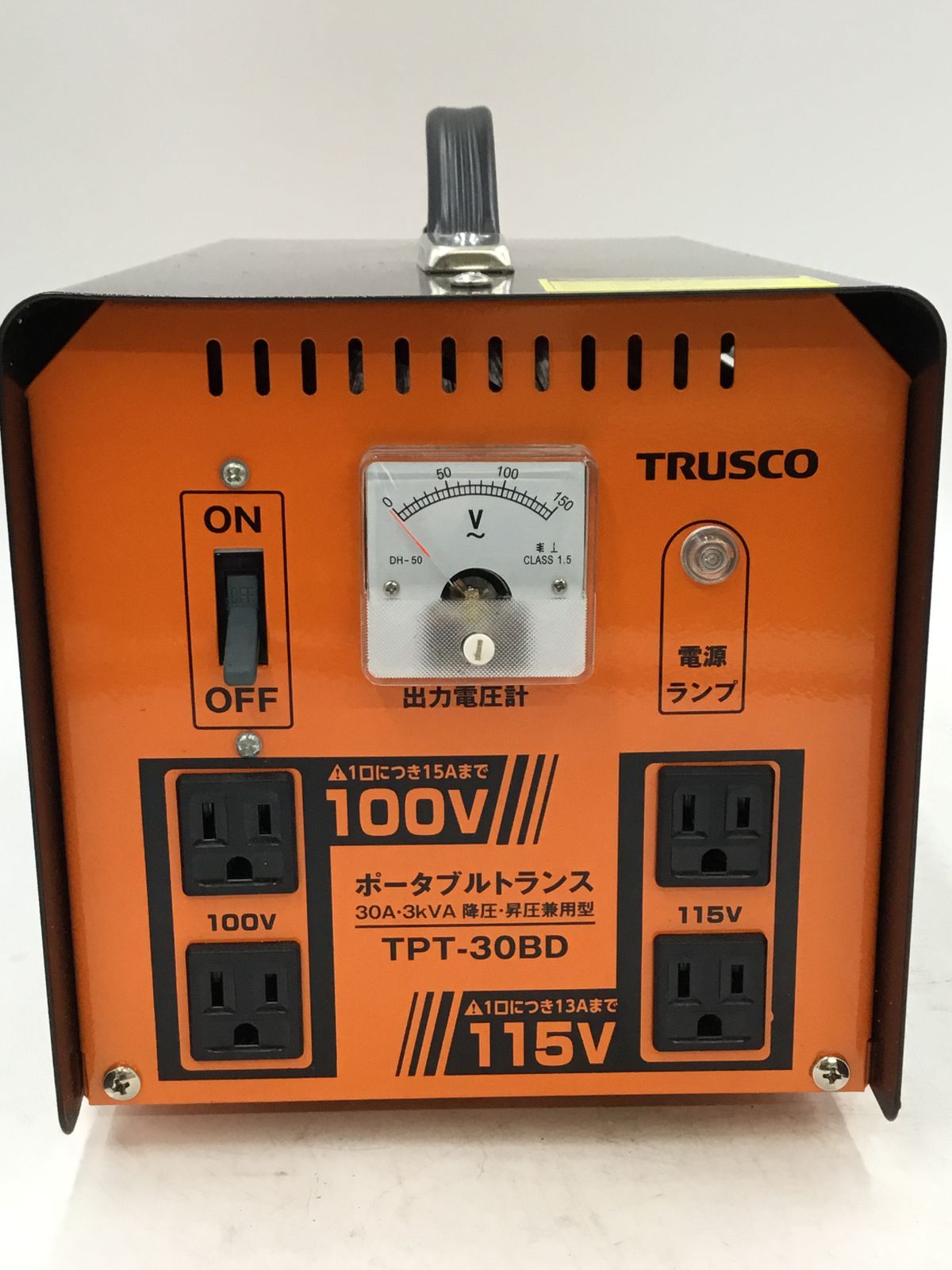 エコツール半田店】TRUSCO/トラスコ ポータブルトランス 30A 3kVA 降圧