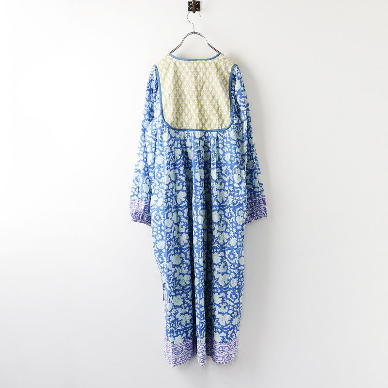 新品 110 多 エスゼットブロックプリント ワンピース ロンハーマン 