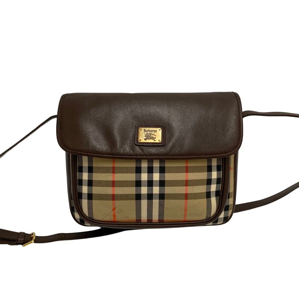 人気SALE正規品BURBERRY ショルダーバッグ　ノバチェック　フラップ　シャドーホース バッグ