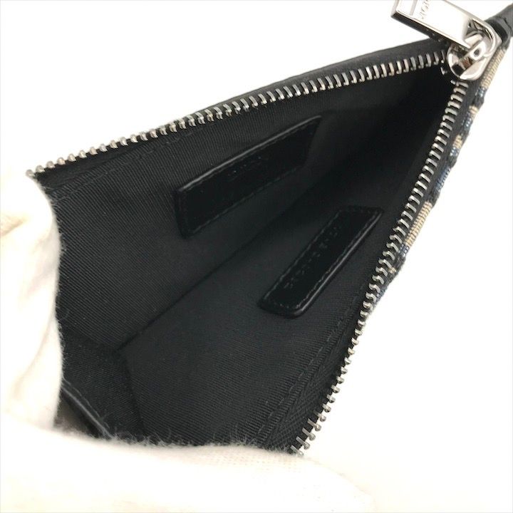 超美品 Christian Dior ディオール 小銭入れ メンズ トロッター オブリーク  ケース カードホルダー キャンバス レザー k5634 超美品 Christian Dior ディオール 小銭入れ メンズ トロッター