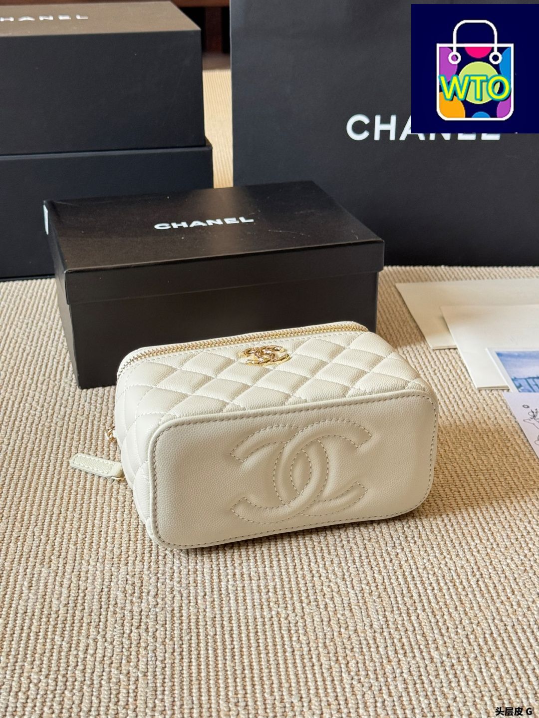 今日 ヴィンテージシャネル化粧ボックスバッグ