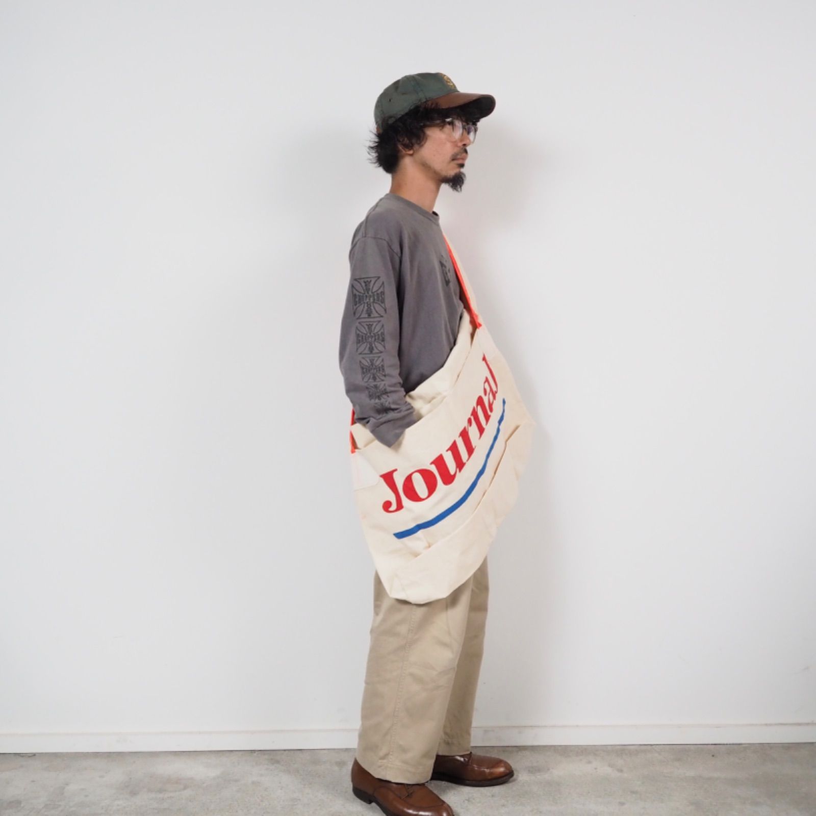 NOS】70's Journal newspaper canvas bag USA製 キャンバス ニュース