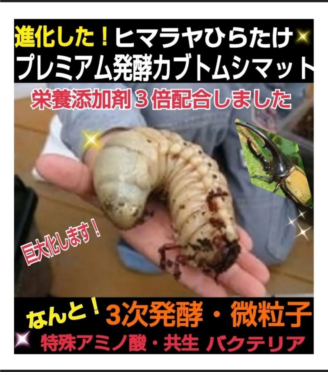 デカイ！20Lケース入りプレミアム発酵カブトムシマット【2セット】幼虫