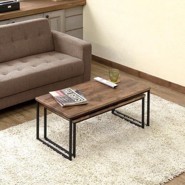 Quincyセンターテーブル2点セットオーク