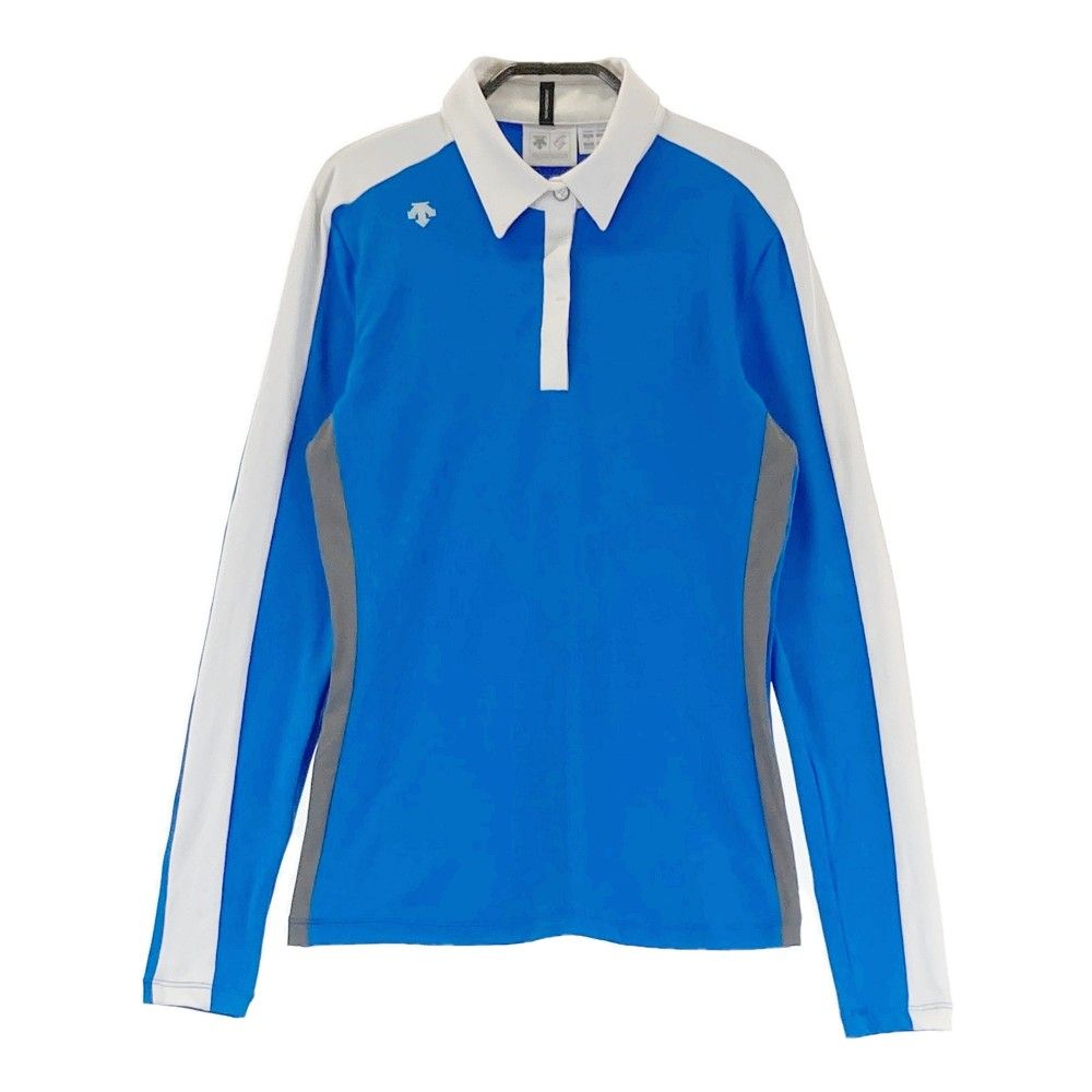サイズ：S DESCENTE GOLF デサントゴルフ  長袖 ポロシャツ  ホワイト系 [240101475412] ゴルフウェア レディース ストスト DESCENTE GOLF デサントゴルフ 長袖ポロシャツ ホワイト系