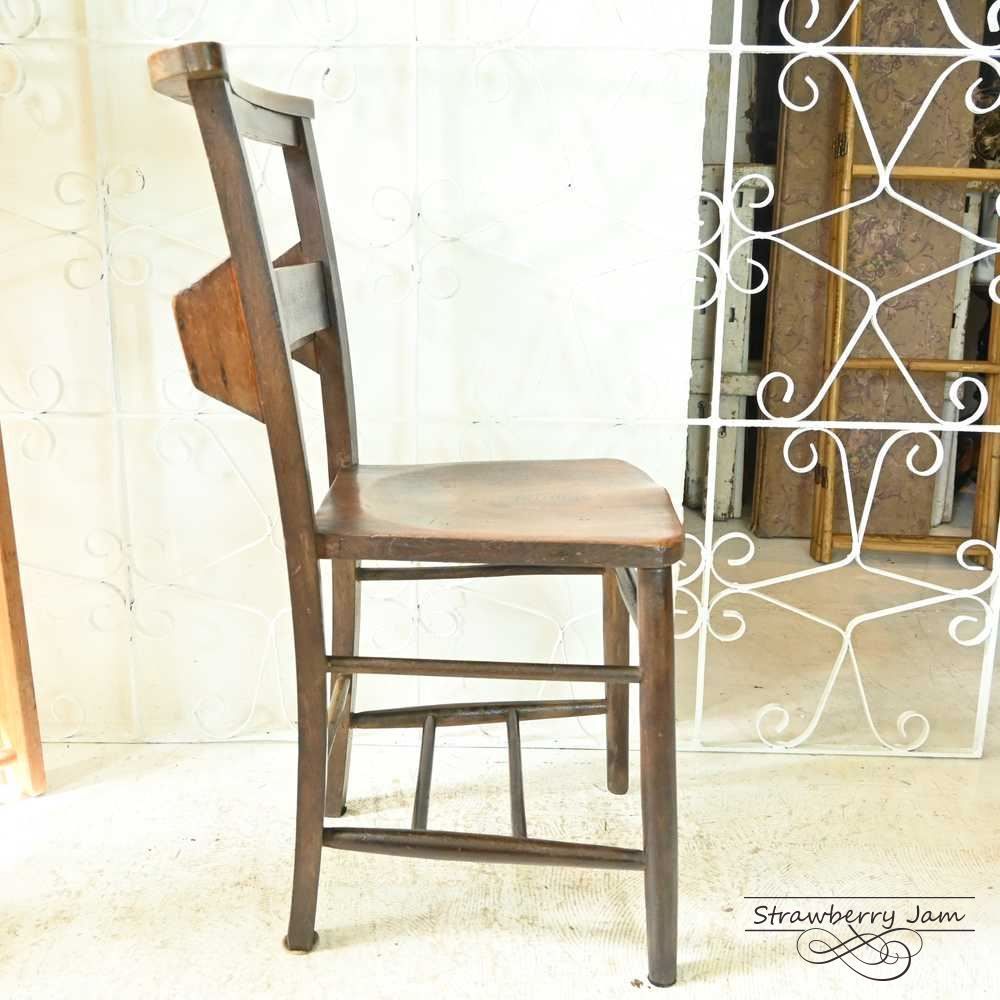 L3705-19-3 英国アンティーク チャーチチェア 北欧 キッチンチェア