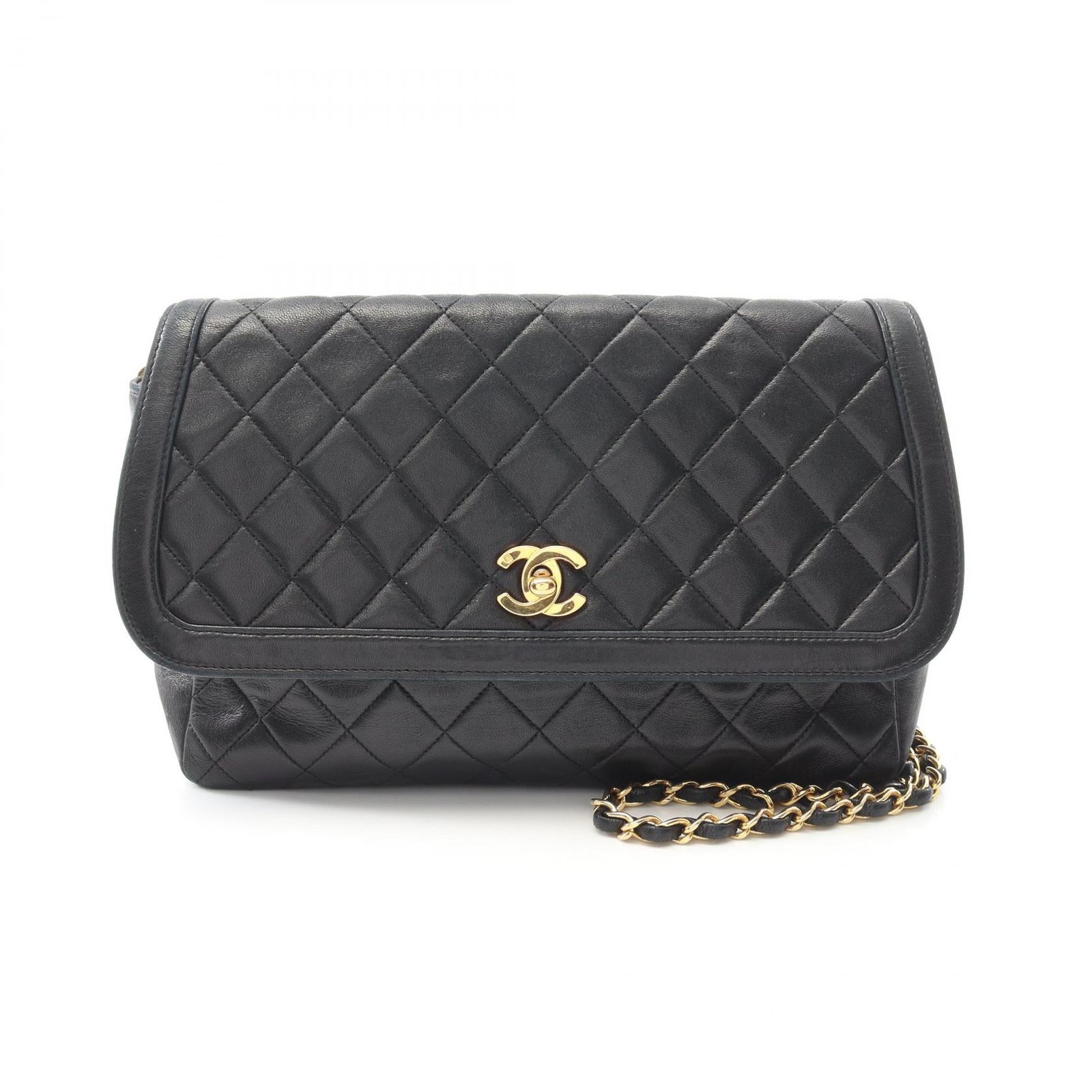 シャネル CHANEL ショルダーバッグ マトラッセ A01113 ラムスキン 羊革 マトラッセWフラップチェーンショルダー レディース Used B