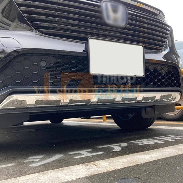 ホンダ ヴェゼル RV系 2021年4月 フロントバンパーカバー プロテクター ガーニッシュ 傷付き防止 ステンレス製 鏡面 カスタムパーツ