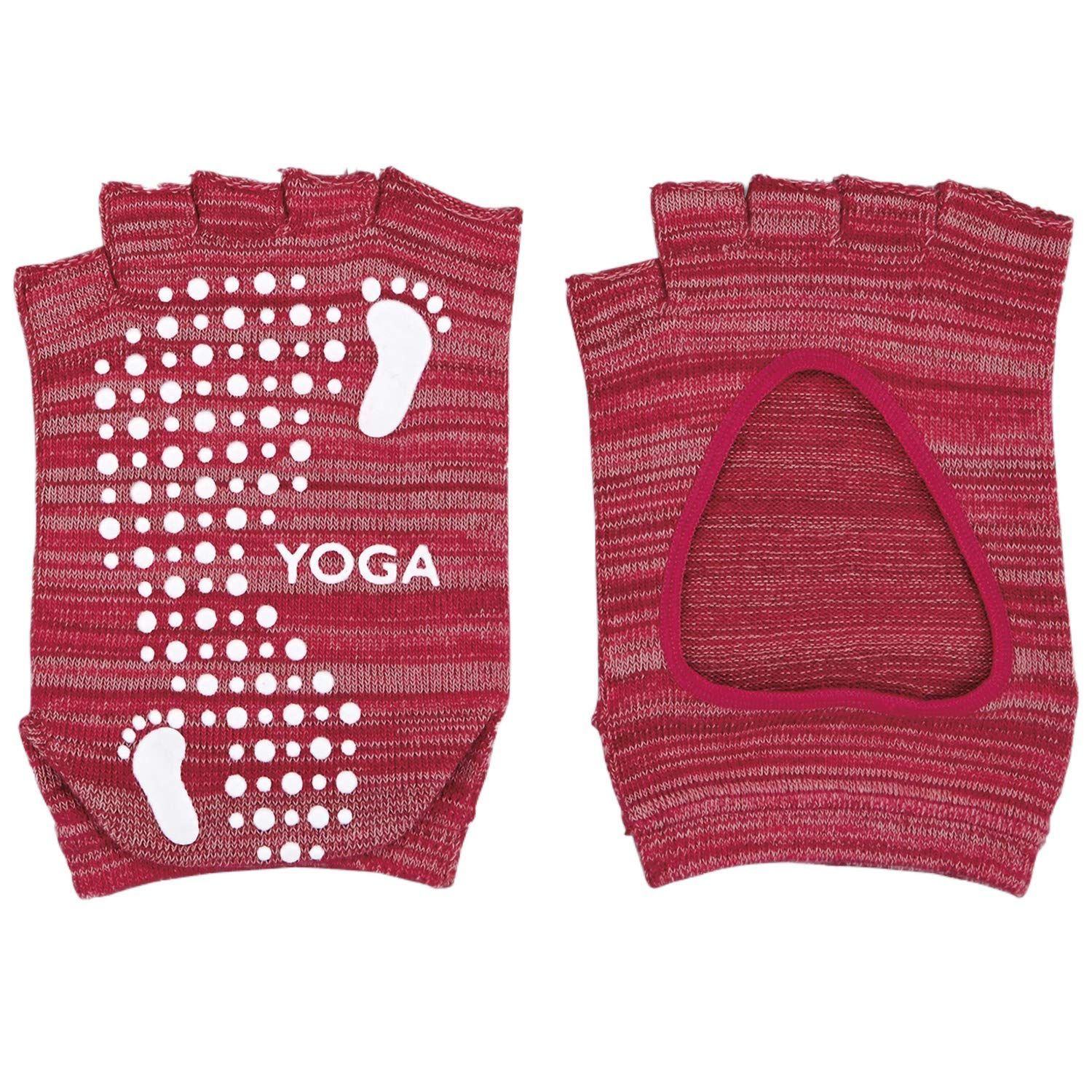 数量 三笠 Mikasa YOGA ソックス 甲オープン レッド22-25cm