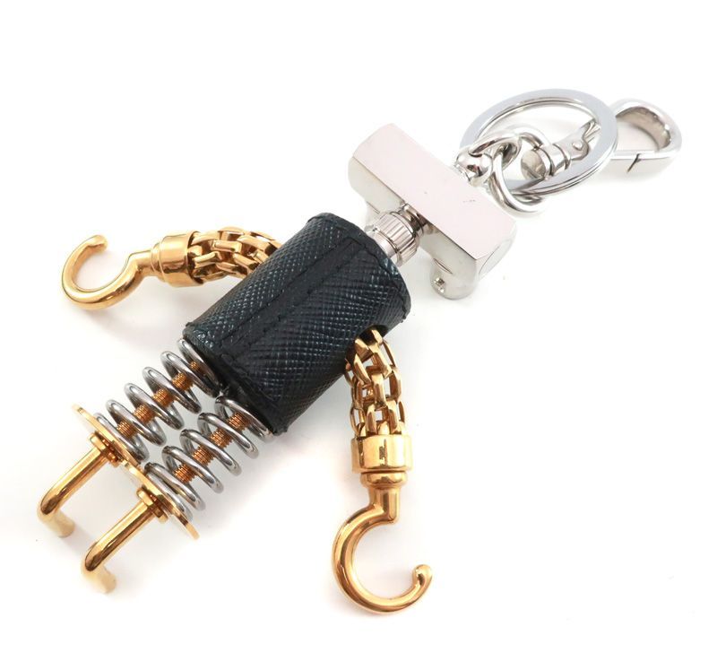 PRADA サフィアーノレザー ロボットチャームキーホルダー 楽天市場】PRADA プラダ Saffiano Leather Robot Keychain Trick