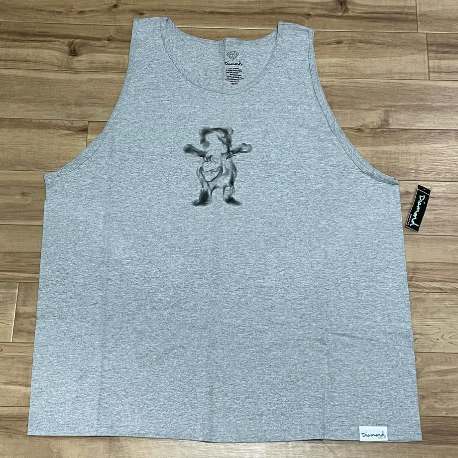 【3XL】米国製 ダイヤモンドサプライ Diamond Supply Co タンクトップ GRIZZLY グリズリー Smoke